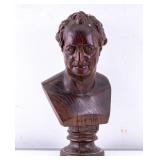 Carved Wooden Bust of Goethe
