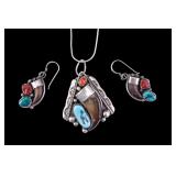 Native American Claw and Turquoise Jewelry