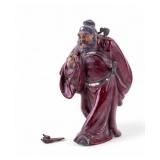 Chinese Zhong Kui Shiwan Mud Man Statuette