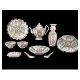 Famille Rose Porcelain Service Pieces
