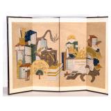 Asian 4-Panel Folding Screen