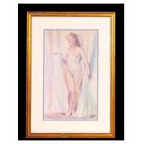 Framed Watercolor Nude