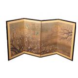 Japanese 4-Panel Folding Screen