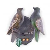 Antique Wood Polychrome Bird Mount