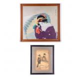 Pair of Framed Japanese Woodblock Prints