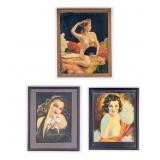 Antique / Vintage Pin-Up / Portrait Lithos (3)
