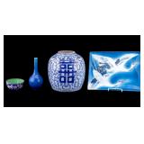 Blue Chinese Porcelain and Cloisonne