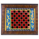 Early Reverse Painted Checker/Chess Board