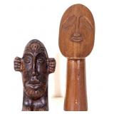 Ceramic Easter Island Sculpture and Another