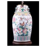 19C Famille Verte Asian Lamp