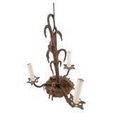 Art Nouveau Bronze Cherub Chandelier