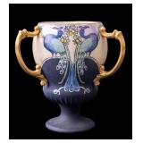 3-Handled Vase w/ Peacock Motifs