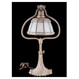 Tiffany Studios Linen-fold Harp Desk Lamp