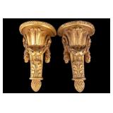 Pair of Borghese Gilt Wall Sconces