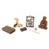 Trinket Box, Case, Carvings inclu Natural Material