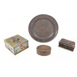 Pewter Charger, 19C Lockbox