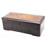 Antique Inlaid Cylinder Music Box