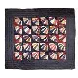 Crazy Quilt w/ Fan Motifs