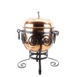 Asian Dragon Brazier w/ Wrought Iron Stand