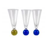 Sasaki Crystal and Bullicante Blown Glass Stemware