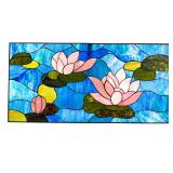 Contemporary Stained  and Slag Glass Panel