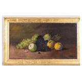 Signed H. Lewis Pastel Painting Still Life Fruit