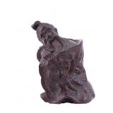 Chinese Carved Hardwood Figurine ~5" H
