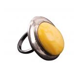 Sterling Silver Amber Ring