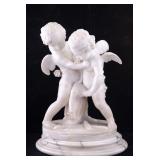 Carved Alabaster Statuette of Putti
