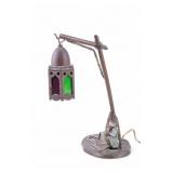 German Bronze Snake Charmer Lamp