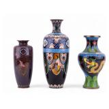Chinese & Japanese Cloisonne Enamel Vases