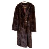 Annis Furs Dark Brown Mink Fur Coat
