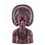 Carved Hardwood Bali Bust