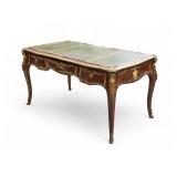 Antique French Leather Top Bureau