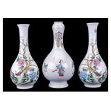 20th C Chinese Export Porcelain Vases (3)