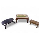 Folk Art Stool, Windsor-Style, Hassock