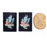 3 Hand-Knotted Chinese Rugs / Mats
