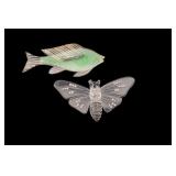 Lucite and Bakelite Pins