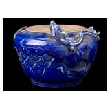 Unusual Chinese Blue Porcelain Base