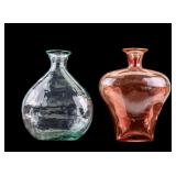 Blown Glass Decorative Bottle Vases