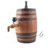 Vintage Oak Whiskey/Beer Keg Lamp, w/ Tap