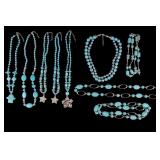 Turquoise Dyed Howlite Necklaces