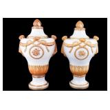Pair of Mottahedeh Porcelain Urns