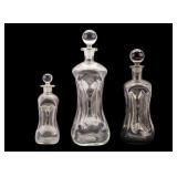 Hand-Blown Glass Decanters w/ Stoppers