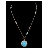 Antique Victorian Gold Filled and Enamel Necklace