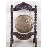 Victorian Standing Gong in Carved Frame