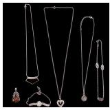 Sterling Silver And Amber Jewelry