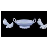 Royal Hager Blue Pottery w/ Bird Forms