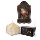 Antique-Style Painting, Asian Nesting Boxes,