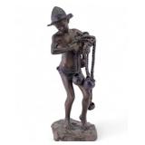 Signed Bronze Figure "Acquaiolo" by Achille D